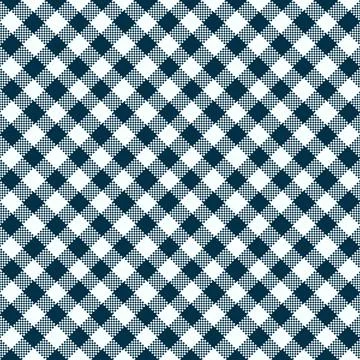 Gingham Pattern. Seamless midnight blue white classic diagonal check pattern. Illustrazione stock