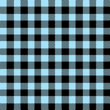 Gingham Pattern. Seamless pale turquoise blue black traditional check pattern Stock Illustration