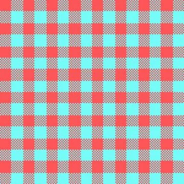 Gingham Pattern. Seamless red light blue plain check pattern. Good for blanke Stock Illustration