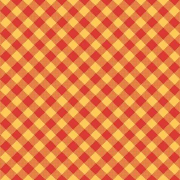 Gingham Pattern. Seamless red orange classic diagonal check pattern. Good for 스톡 일러스트