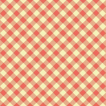 Gingham Pattern. Seamless tomato moccasin classic diagonal check pattern. Goo Stock Illustration