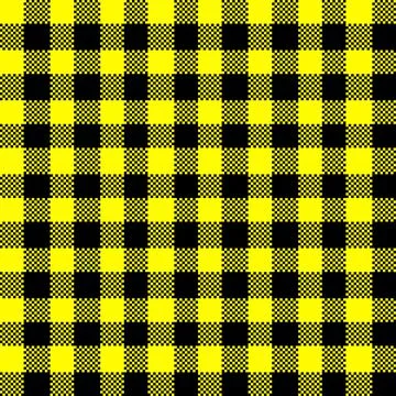 Gingham Pattern. Seamless yellow black plain check pattern. Good for blankets Illustrazione stock