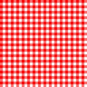 Gingham Red and White Pattern Illustrazione stock