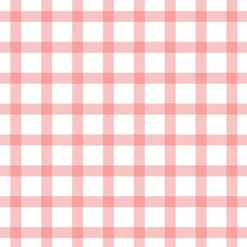 Gingham seamless pattern checkered square symmetrical pink background Stock Illustration