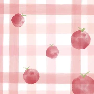 Gingham watercolor style background with soft pastel pink Stock-Illustration