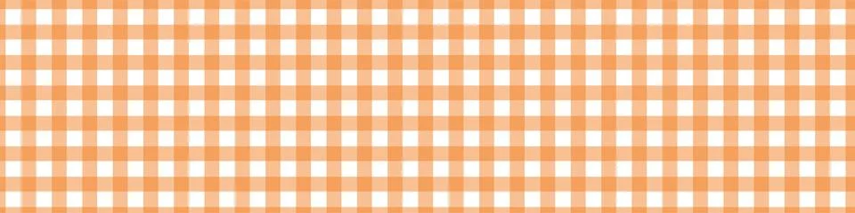 Gingham yellow pattern. Vichy tablecloth for picnic. Square texture for cloth Stock Illustration