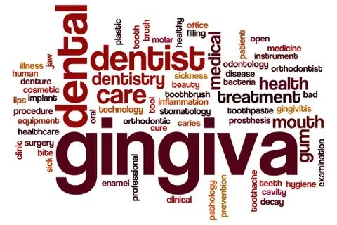 Gingiva word cloud 스톡 일러스트