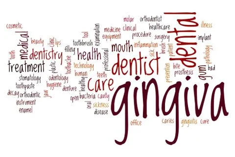 Gingiva word cloud 스톡 일러스트