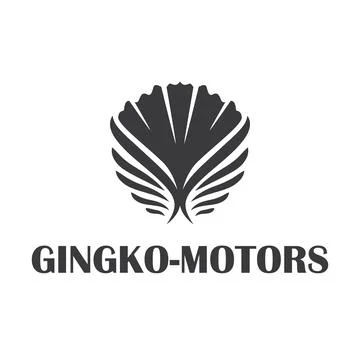 Gingko leaf and wings logo Stock Illustration