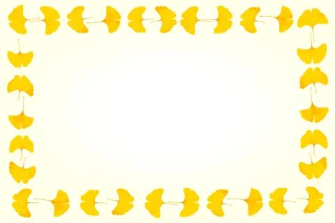 Gingko leaf frame Stock Photos