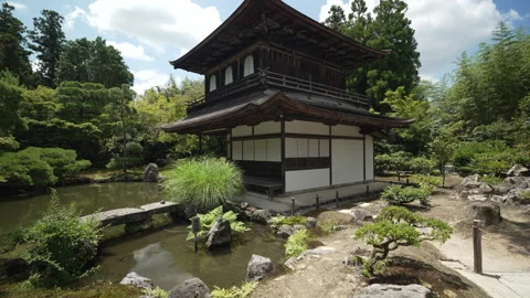 Ginkakuji Temple, whose official name is Jisho-ji Temple Stock Footage 313706205