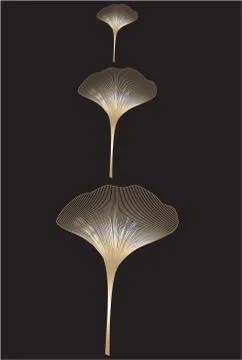 Ginkgo Biloba leaf  for logo Illustrazione stock