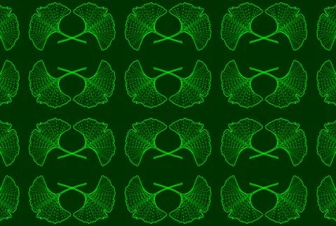 Ginkgo leaf vector pattern Stockillustratie