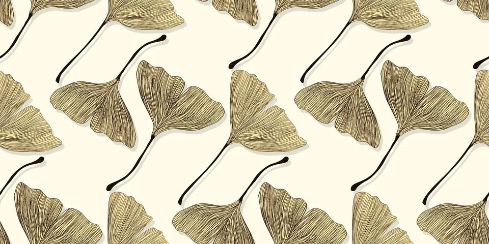 Ginkgo pattern 库存插图