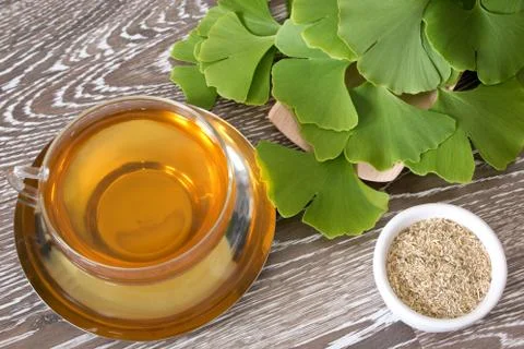Ginkgo tea Foto stock