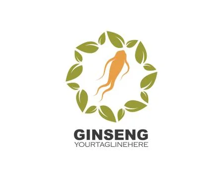 Ginseng illustration icon vector design Stock Illustration