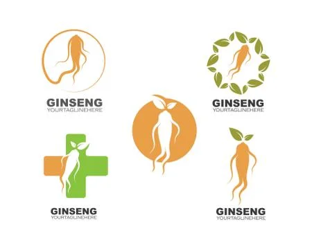 Ginseng illustration icon vector design Stock Illustration