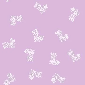Ginseng plant line seamless pattern Stock Illustration