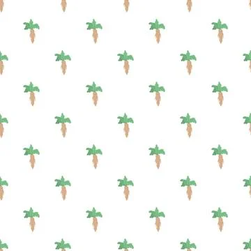 Ginseng root plant seamless pattern background Stock Illustration