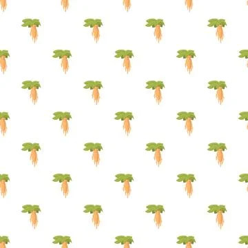 Ginseng root plant seamless pattern background イラスト素材