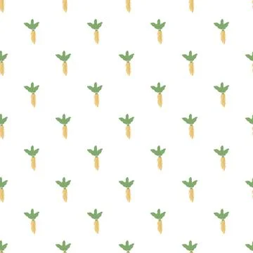 Ginseng root plants forming seamless pattern background Stock Illustration