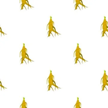 Ginseng rot pattern seamless Stock Illustration