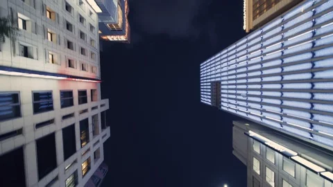Ginza looking up 2 Stock Footage 115095014