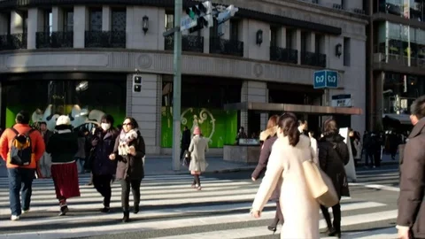 Ginza Street Scene Video stock 84616215