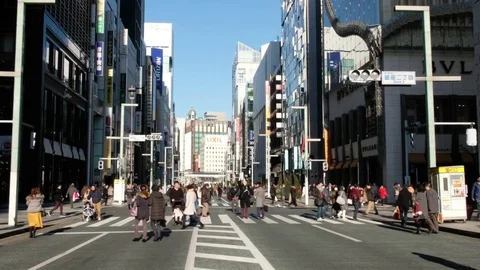 GInza Street Scene Stock Footage 84617834
