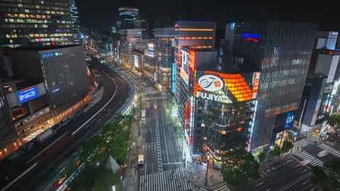 Ginza, Tokyo, Japan Stock Footage 165265621