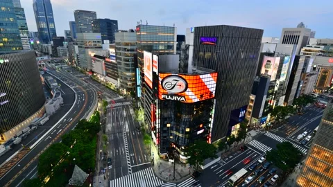 Ginza, Tokyo, Japan Stock Footage 218428111