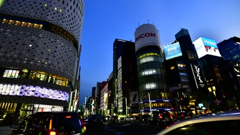 Ginza, Tokyo, Japan Stock Footage 218428565