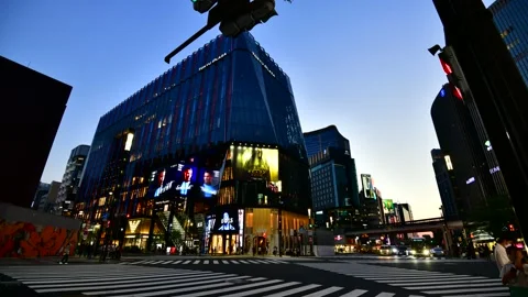 Ginza, Tokyo, Japan Stock Footage 218428608