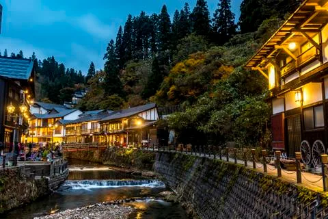 The Ginzan Onsen Stock Photos