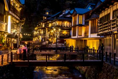 The Ginzan Onsen Stock Photos