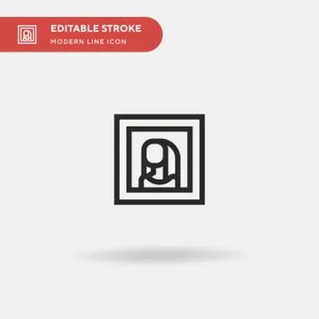 Gioconda Simple vector icon. Illustration symbol design template for web mobi 스톡 일러스트