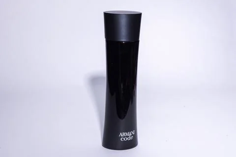 Giorgio Armani Code perfume on a studio background. 스톡 사진
