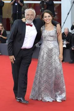  Giorgio Diritti und Francesca Scorzoni bei der Premiere des Kinofilms Lub... Stock Photos