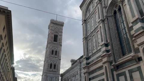 Giotto's Bell Tower, Campanile in Florence, Italy Stock Footage 242146167