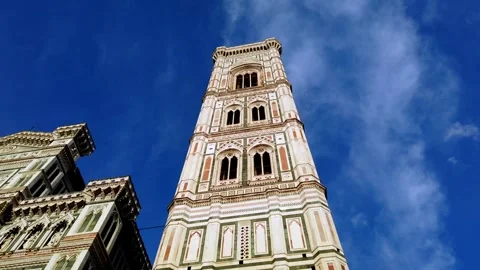 Giotto's bell tower, Florence, Tuscany, Italy Stock Footage 250187006