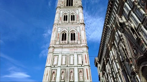 Giotto's bell tower, Florence, Tuscany, Italy Stock Footage 250194032
