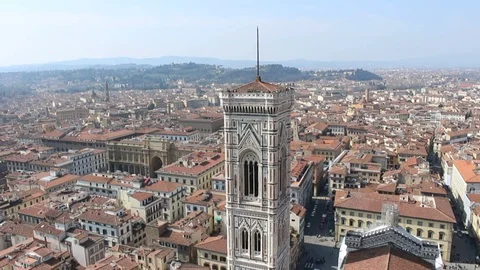 Giotto's Bell Tower Tilt Downo to Up Florence (Firenze) Vídeos de archivo 90788232