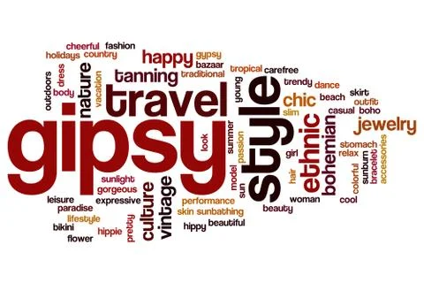 Gipsy word cloud Stockillustratie