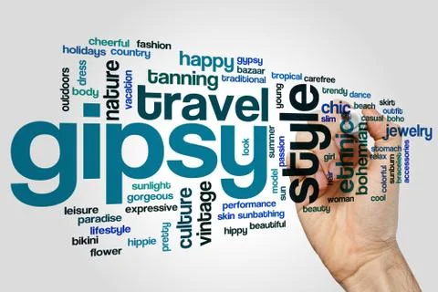 Gipsy word cloud 스톡 일러스트