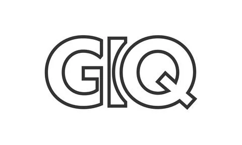 GIQ logo design template with strong and modern bold text. Initial based ve.. Stock Illustration