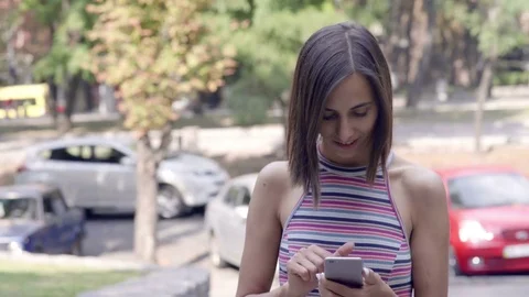 Gir Using Smartphone Camera Stock Footage 69753918