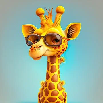 Girafa estilo cartoon 스톡 일러스트