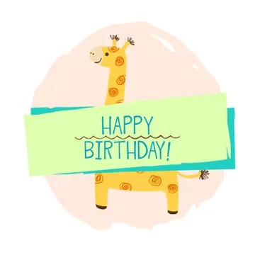 Girafe element of card Stock Illustration