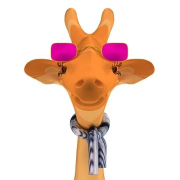 Giraffe 3d. Stock Illustration