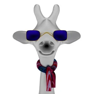 Giraffe 3d. Stock Illustration